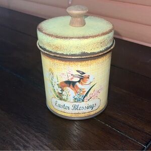 Happy Easter Decorative Metal Canister